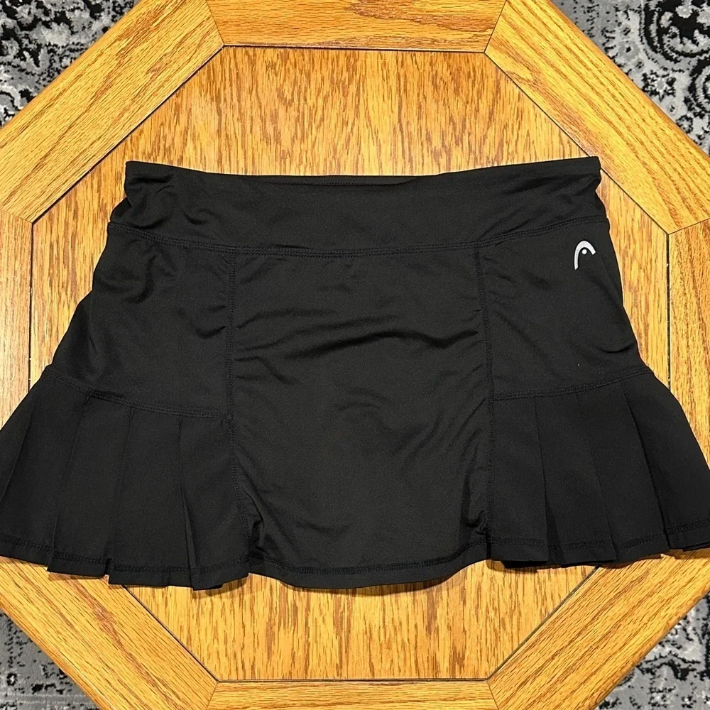 *HEAD* Black Athletic Pleated Tennis Skort Size Medium